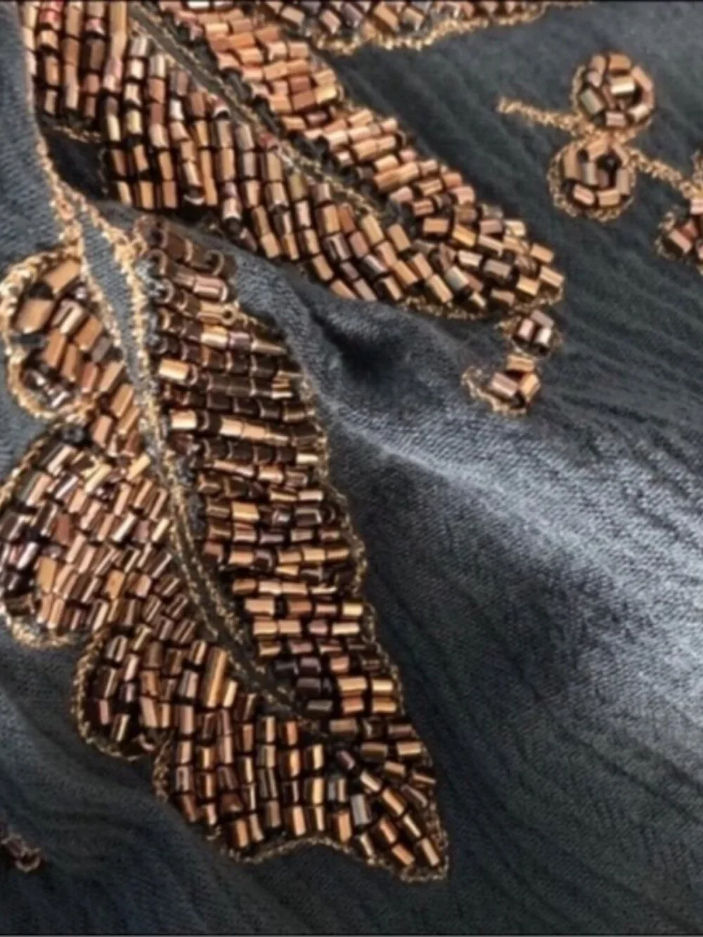 Next Green Embellished Tank Top with Gold Accents - Picture 2 of 4